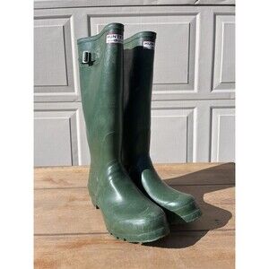 Vintage Hunter MADE IN SCOTLAND Green Tall Wellington Boots UK 8 US 10 EU 42
